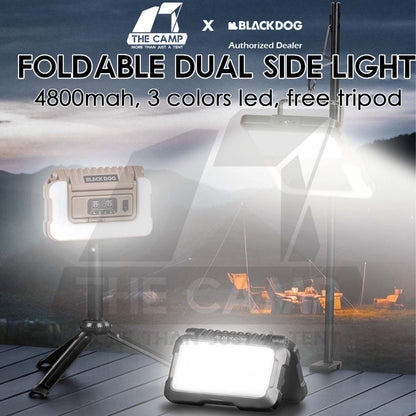 Blackdog Dual Side Foldable Light with Tripod Outdoor Camping Hanging LED Floodlight Latern Lampu CBD2550ZM033