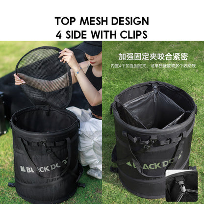 Blackdog Foldable Bucket Bag Laundry Basket 40L Folding Dustbin Trashbin Strorage Outdoor Camping Sundries CBD2450XB011