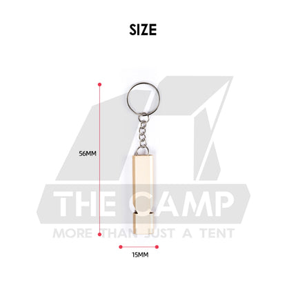 Aluminum Alloy High Pitched Whistle Dual Frequency Hi Pitch Survival Dual Tube Outdoor Hiking Camping EDC Tools Keychain