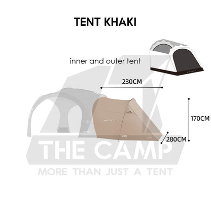Shinetrip Dome Shelter V2 Tarp PU3000 Silver Coated Black Khaki Green Door Cloth Zip Mesh Net Flysheet Tent