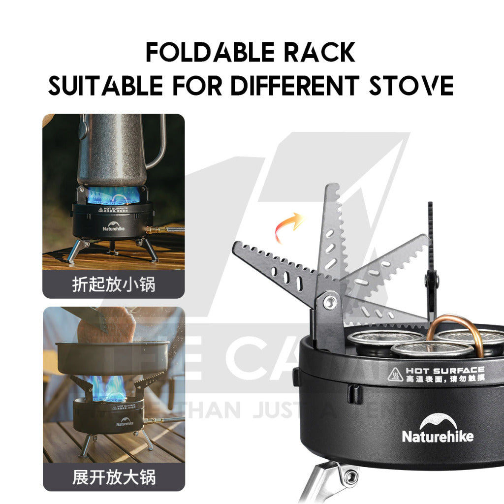 Naturehike Dark Star Three Burner Gas Stove 3300W Foldable IGT Table Half Plate Modular Outdoor Camping CNK2450CF019