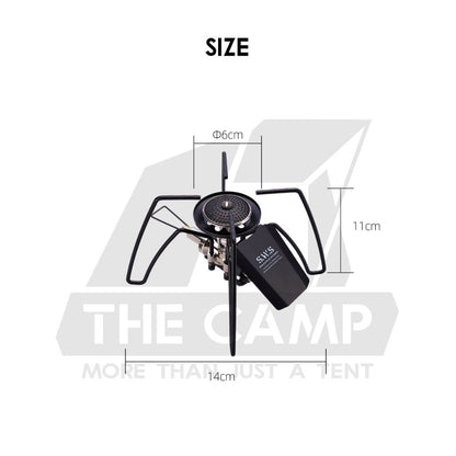 Wellhike SWS Spider Stove with Accessories Black Titanium Windshield Valve Turning Knob Regular Assist Bag Plate Rack