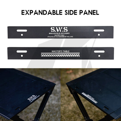 Wellhike SWS IGT Master Table Adjustable Height Expandable Spider Stove Acrylic Wood Plate Lamp Pole Water Dispenser