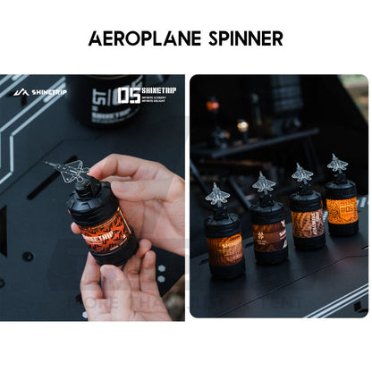 Shinetrip 19 Tornado Light Accessories Spinner Aeroplane Lamp Rod Holder 1/4 Spinning Nut Lamp Outdoor Camping Tactical