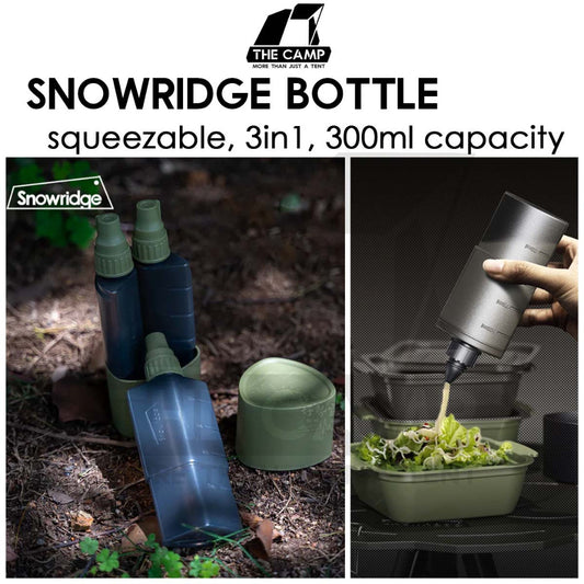 Snowridge Guard Squeeze Bottle 3 in 1 Dispenser Seasoning Bottle Outdoor Camping Kitchenware Jar Container Sauce