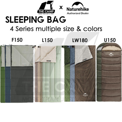 Naturehike Sleeping Bag Outdoor Camping Envelope U150 LW180 L150 F150 Cotton Ultralight Travel Portable