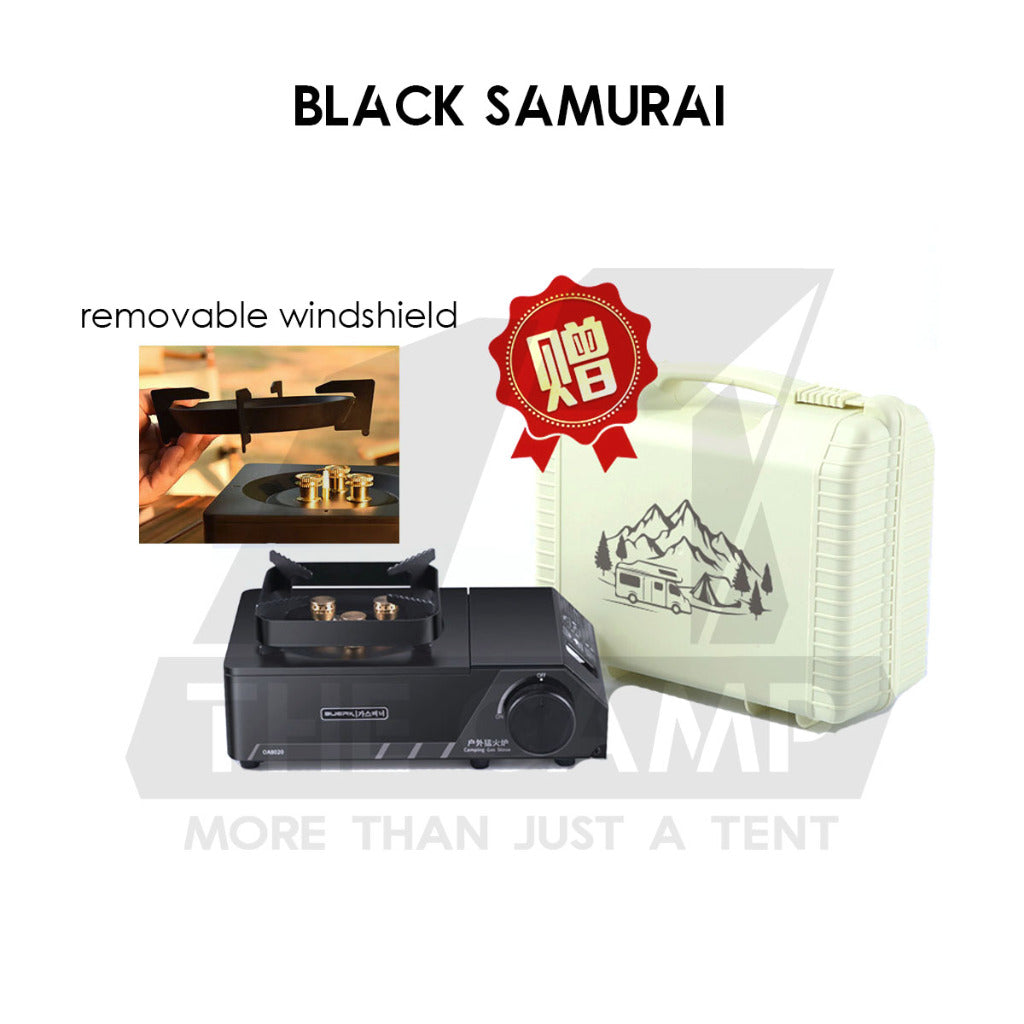 Buerk Mini Cassette Gas Stove 3.5KW Portable Cartridge Burner Furnace Outdoor Camping Picnic Windshield Pink Black Green