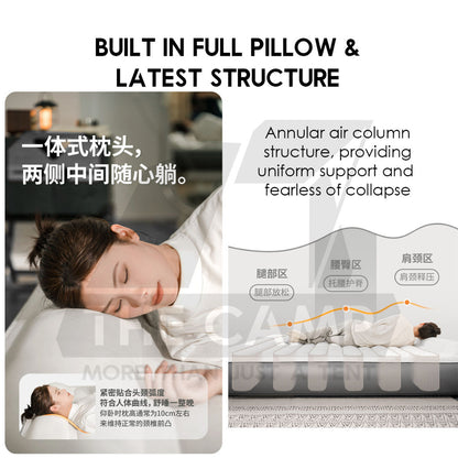 Naturehike Inflatable Air Bed 25cm Built In Pillow with Pump Mattress Single Double Triple King Tilam Angin CNK2450WS040