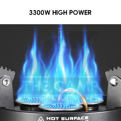 Naturehike Dark Star Three Burner Gas Stove 3300W Foldable IGT Table Half Plate Modular Outdoor Camping CNK2450CF019