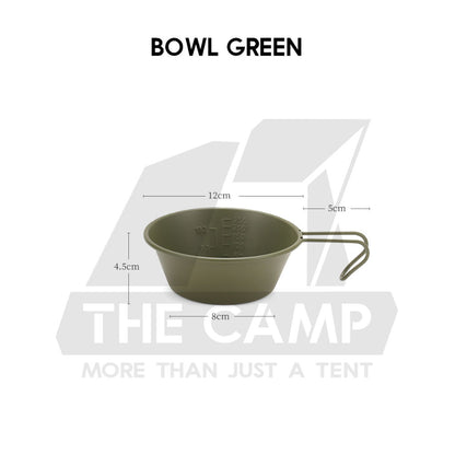 Retro Aluminium Tableware Plate Bowl Cup Mug Outdoor Camping Cookware Black Green Khaki Stove Cookware