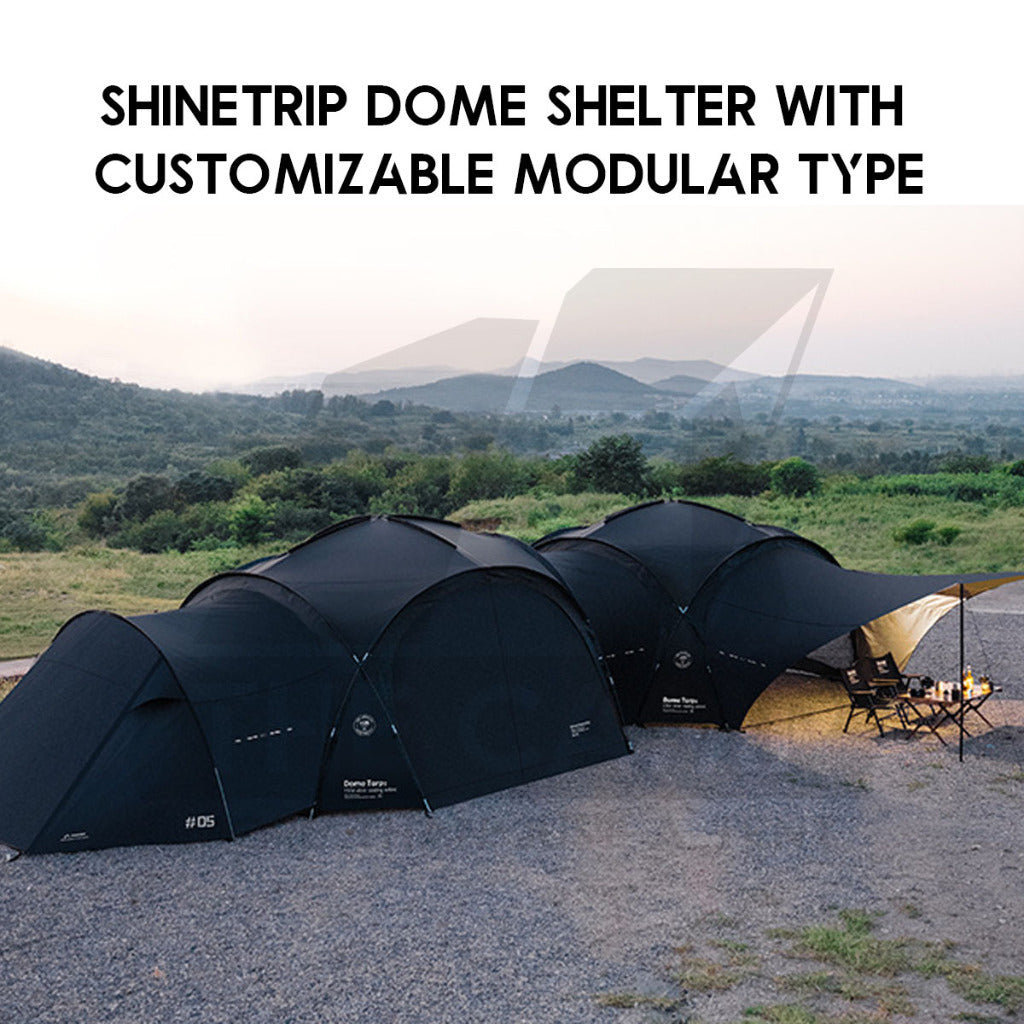 Shinetrip Dome Shelter V2 Tarp PU3000 Silver Coated Black Khaki Green Door Cloth Zip Mesh Net Flysheet Tent