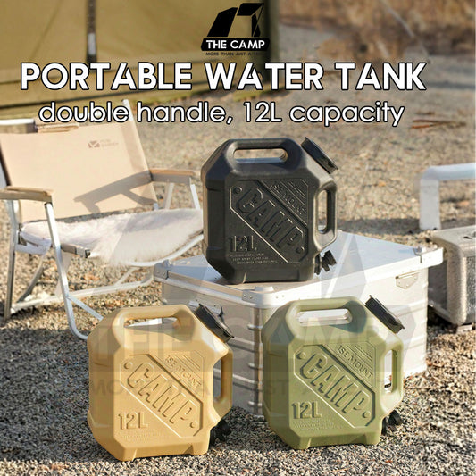 Ise Mount 12L Water Tank Bucket Double Handle Portable Container Water Tap Outdoor Camping PP Food Grade