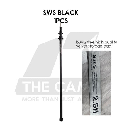 Shinetrip / SWS 2.5m Adjustable Pole Rod Quick Adjust for Flysheet Tarp Tent Camping Bag Hiking Awning Tactical Style