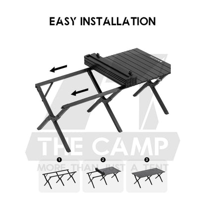 Blackdog Camping Table Folding Foldable Black Egg Roll Outdoor Aluminium Carbon Steel CBD2550JJ032 CBD2550JJ012