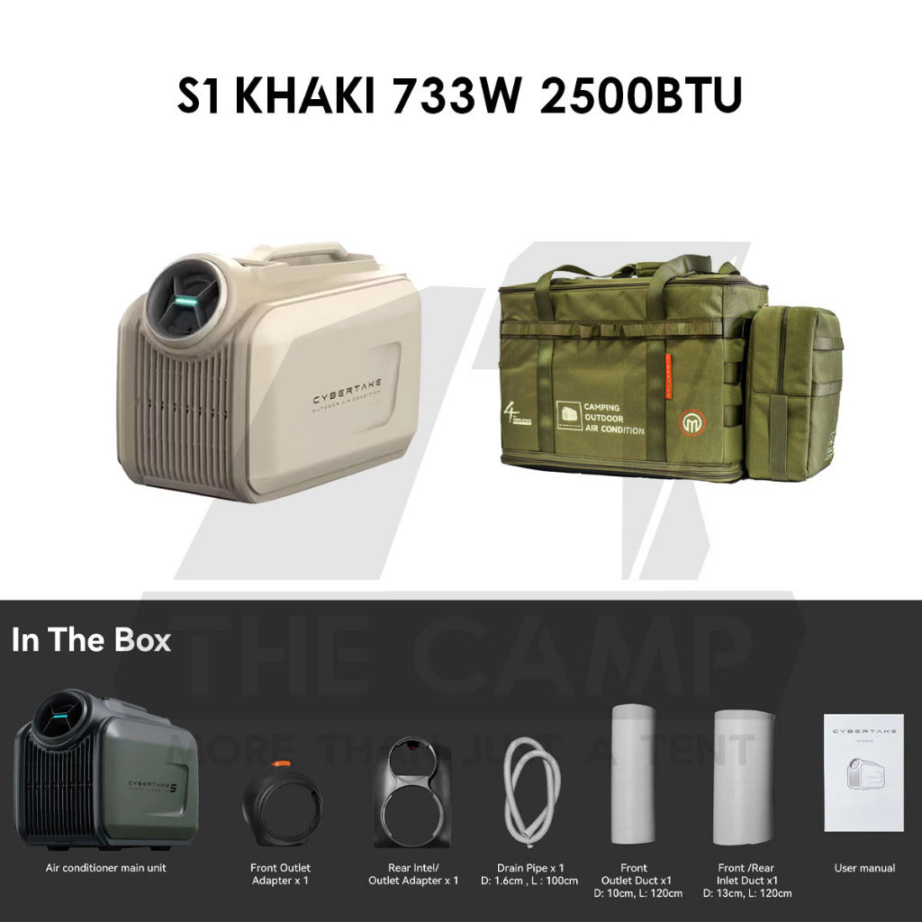 Cybertake S1 / S1 PRO /S2 PRO Dawning Fire Black Portable Air Conditioner Tactical Style 240V Outdoor Camping Air Cond