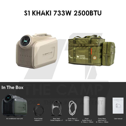 Cybertake S1 / S1 PRO /S2 PRO Dawning Fire Black Portable Air Conditioner Tactical Style 240V Outdoor Camping Air Cond