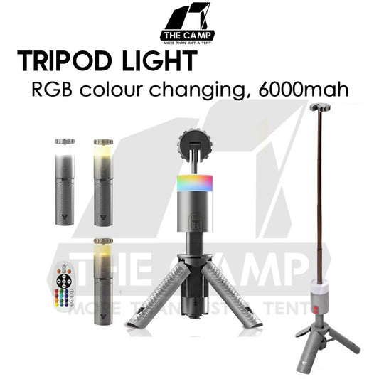 Optimus Prime Tripod Light RGB LED Telescopic Portable Ambient 6000mah Outdoor Camping Lamp Latern Lampu