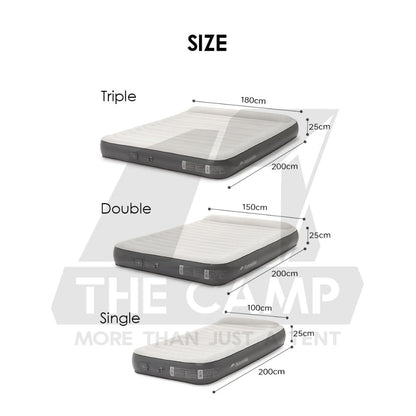 Naturehike Inflatable Air Bed 25cm Built In Pillow with Pump Mattress Single Double Triple King Tilam Angin CNK2450WS040
