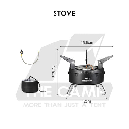 Naturehike Dark Star Three Burner Gas Stove 3300W Foldable IGT Table Half Plate Modular Outdoor Camping CNK2450CF019