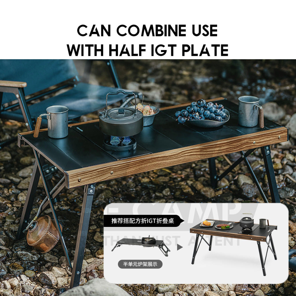 Naturehike Dark Star Three Burner Gas Stove 3300W Foldable IGT Table Half Plate Modular Outdoor Camping CNK2450CF019