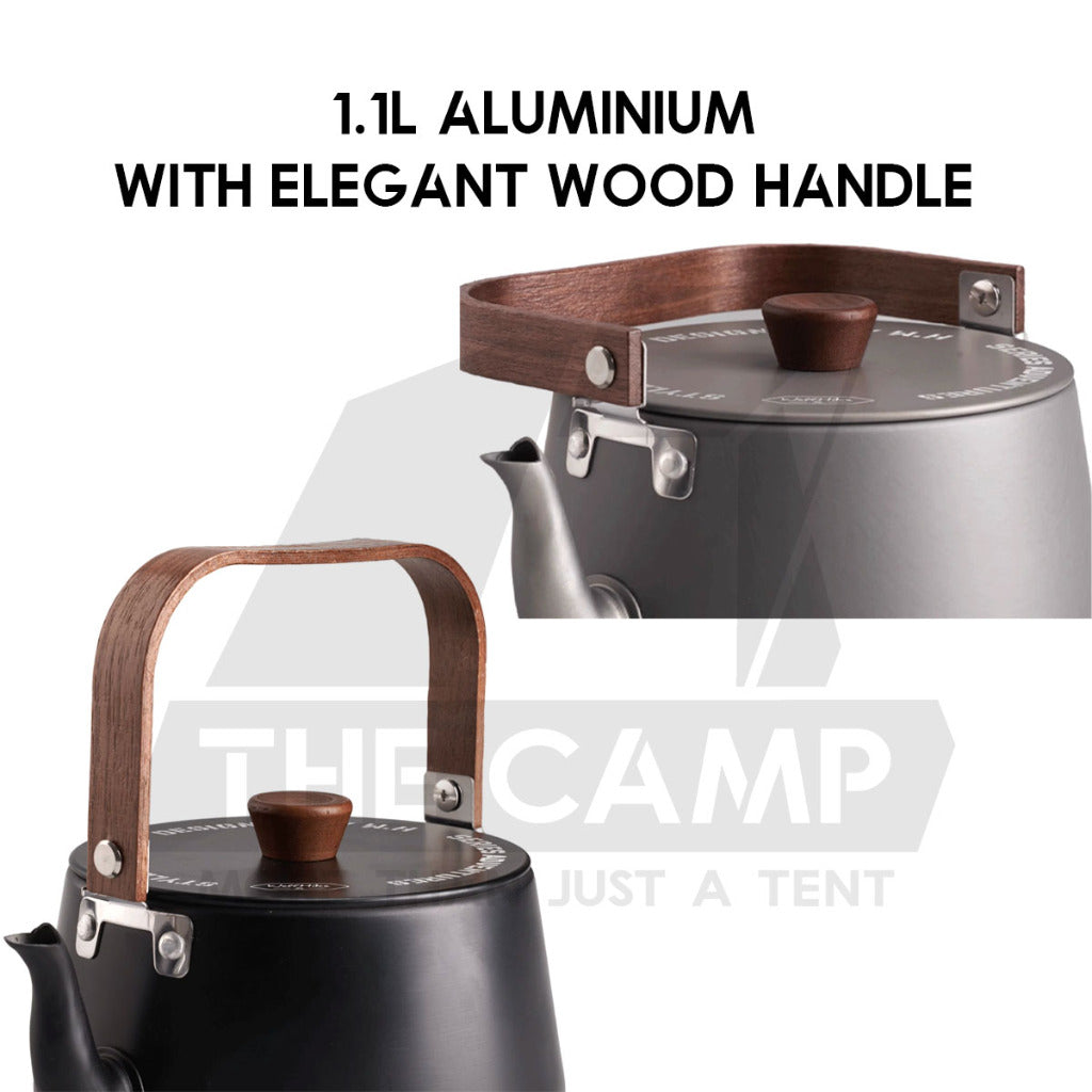 Wellhike SWS Outdoor Kettle 1L / 1.1L Stainless Steel / Aluminium Camping Teapot Coffee Pot Silicon Spout Pourer