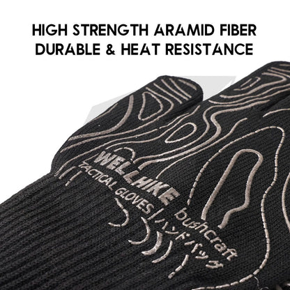 Wellhike SWS Tactical Glove Fire Heat Resistance Black Outdoor Camping Flame Retardant Heat Insulation