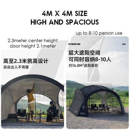 Shinetrip Dome Shelter V2 Tarp PU3000 Silver Coated Black Khaki Green Door Cloth Zip Mesh Net Flysheet Tent
