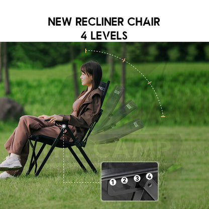 Blackdog Portable Adjustable Chair Arm Rest Reclining Recliner Outdoor Camping High Back CBD2450JJ024 CBD2450JJ042