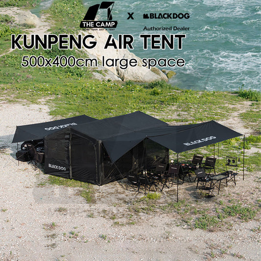 Blackdog Air Tent 500 x 400cm Large Inflatable PVC Air Pillar Outdoor Camping Black KunPeng Khemah Angin CBD2550WS012