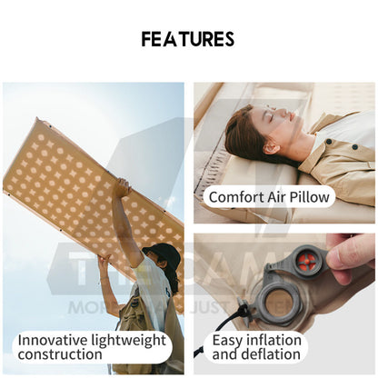 Naturehike Sponge Bed with Pillow Auto Inflate 6cm Joinable Outdoor Camping Mattress Inflatable Pad Tilam CNK2550WS025