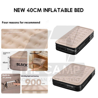 Blackdog Inflatable Air Bed 25cm 40cm Built in Pump Single Double Black Mattress Inflatable CBD2550WS037 CBD2450WS027