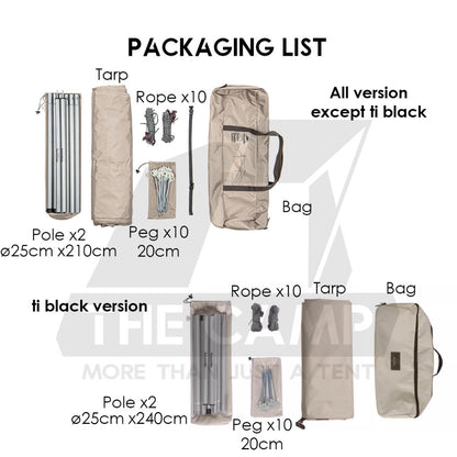 Naturehike Girder Shelter Tarp Flysheet UPF 12500+ PU5000mm Outdoor Camping Canopy Tent Awning Beach Sun Tent NH20TM006