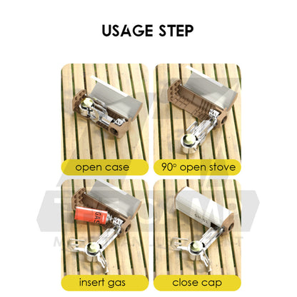 2800W 4800W Portable Folding Stove Outdoor Camping 1 Head 3 Head Cooking Cassette Gas Burner Foldable BRS Black