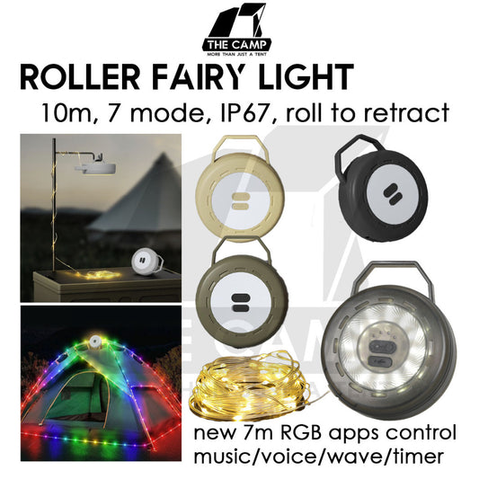 Outdoor LED Roller Fairy Light Fast Pull Bulb Ball String USB Battery 10m Camping Wedding Decoration Xmas Weatherproof