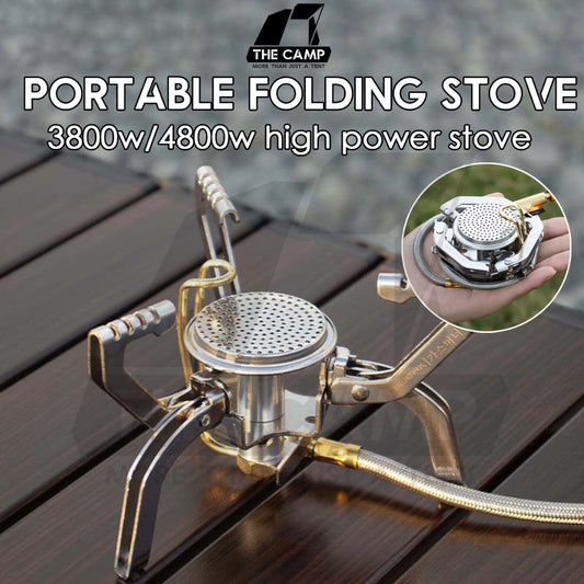 Buerk Portable Gas Stove Heavy Duty High Quality Gas Reversible Folding Foldable Outdoor Camping Adaptor Adapter Mini