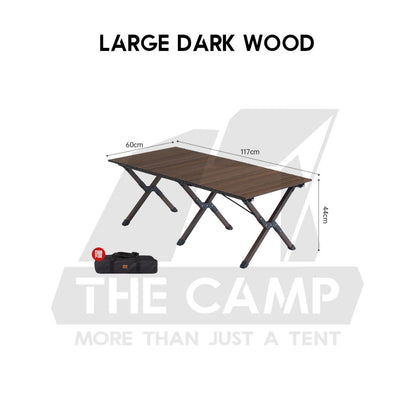 Naturehike Aluminium Egg Roll Table Outdoor Camping BBQ Party Black 120cm 150cm Table Portable Foldable CNK2300JU010