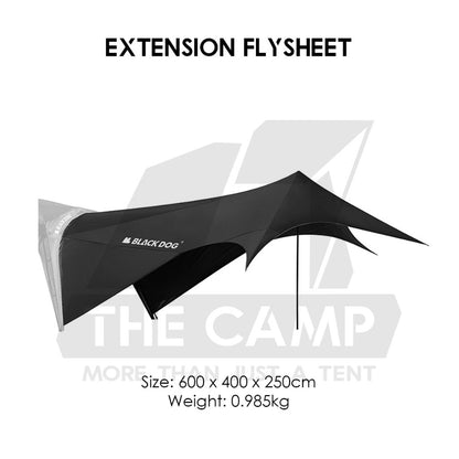 Blackdog Auto Dome Shelter Quick Opening Inner Tent Extension Flysheet Door Mesh Cloth TPU Groundsheet CBD2450WS010