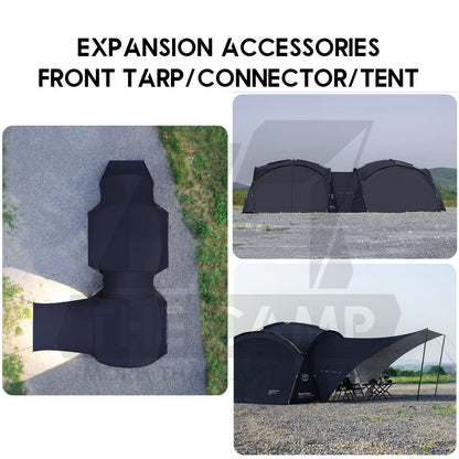 Shinetrip Dome Shelter Tarp Set Door Cloth Door Mesh Net PU3000 Silver Coated Black Anti Mosquito Tent