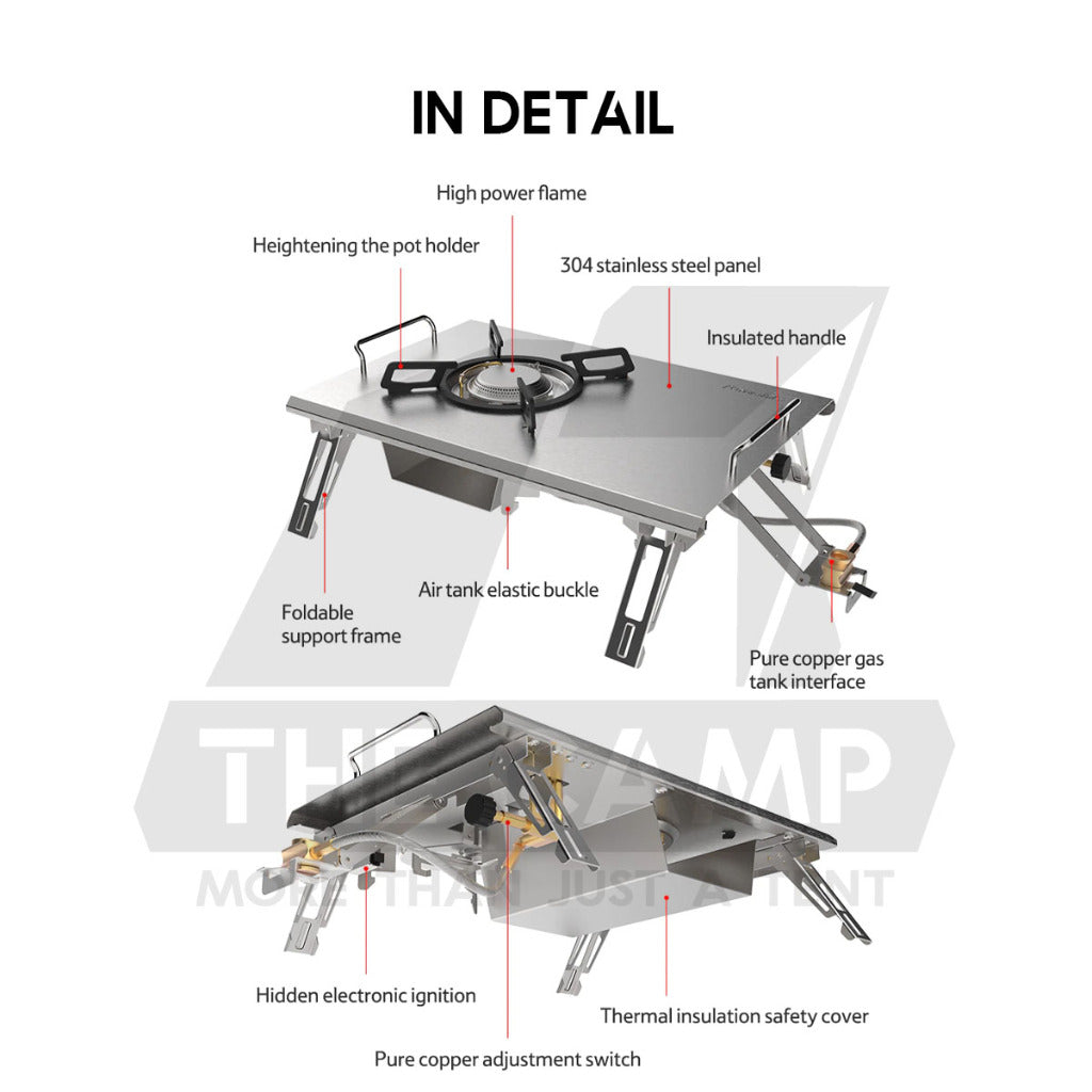 Naturehike IGT Gas Stove 4000W Stainless Steel Portable Module Modular Outdoor Camping Folding Burner Picnic NH20RJ001