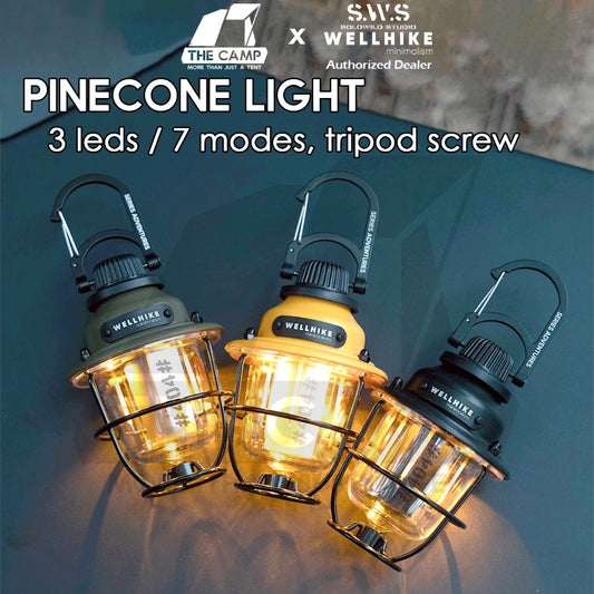 Wellhike SWS Pine Cone Light Retro Lamp Outdoor Camping LED Mini Light Atmosphere Atmospheric Lantern Lampu Khemah