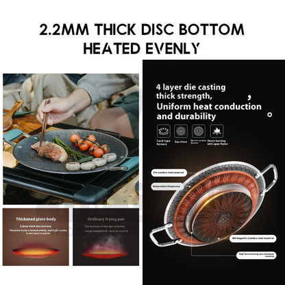 Naturehike Stainless Steel Pan Honeycomb Frying Grill BBQ Pan Non Stick Outdoor Camping Cookware Kuali CNK2550CF011