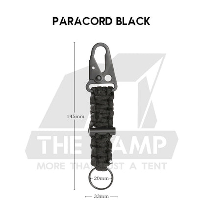 Tactical Keychain Nylon Canvas Men Belt Velcro Outdoor Camping Carabiner Key Hook Black Khaki Army Green