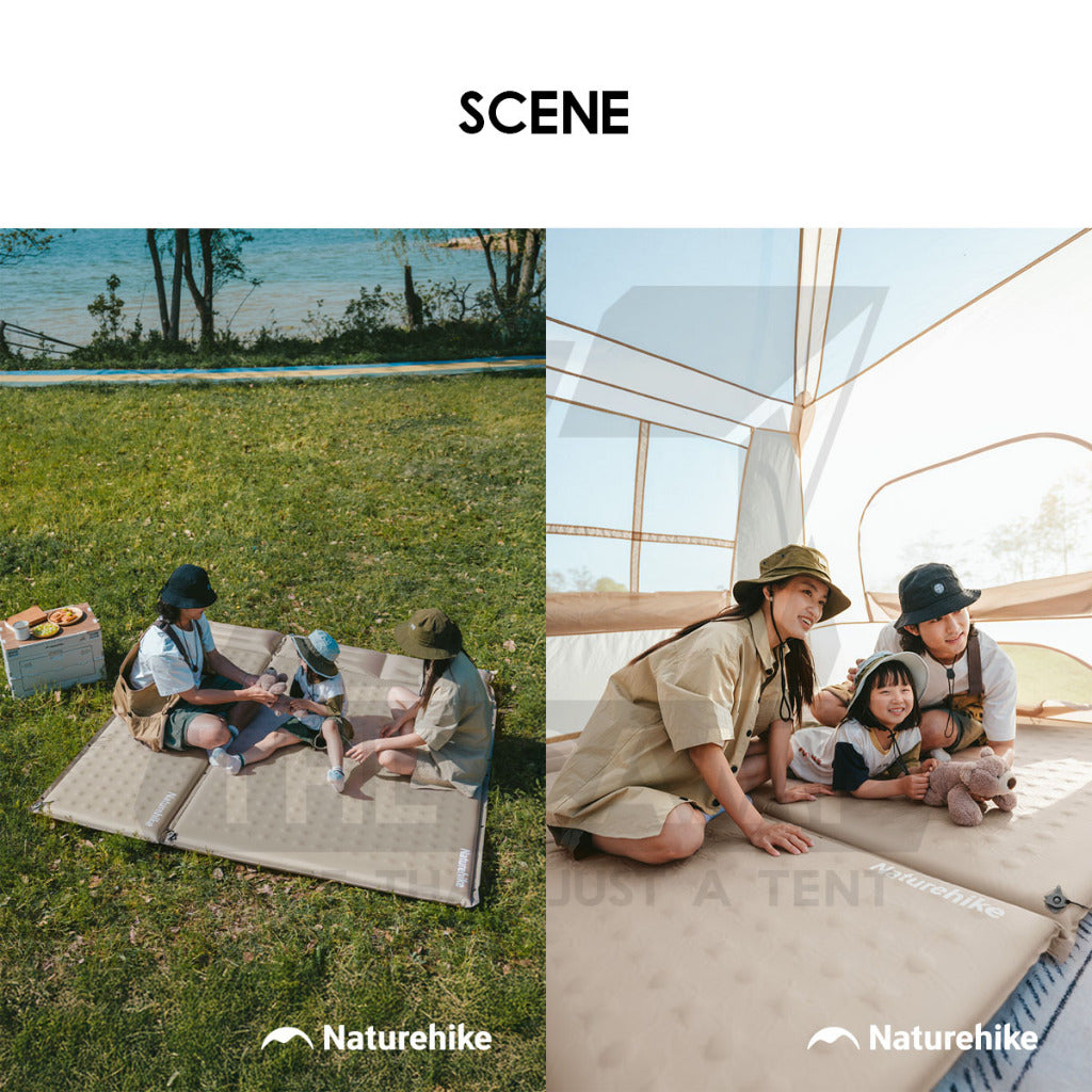 Naturehike Sponge Bed with Pillow Auto Inflate 6cm Joinable Outdoor Camping Mattress Inflatable Pad Tilam CNK2550WS025