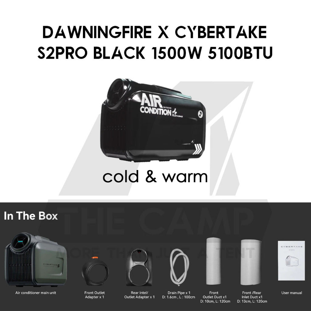 Cybertake S1 / S1 PRO /S2 PRO Dawning Fire Black Portable Air Conditioner Tactical Style 240V Outdoor Camping Air Cond