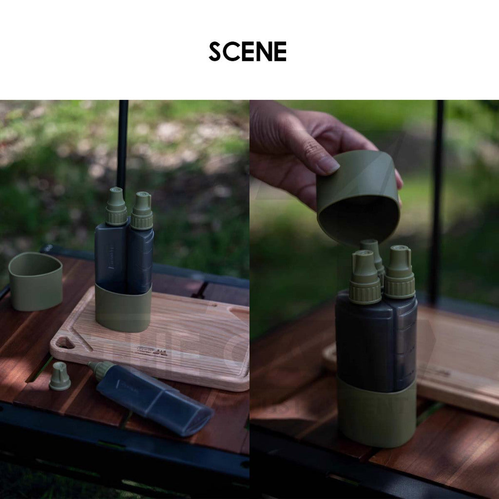 Snowridge Guard Squeeze Bottle 3 in 1 Dispenser Seasoning Bottle Outdoor Camping Kitchenware Jar Container Sauce