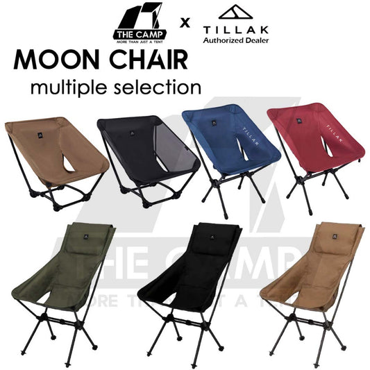 Tillak Moon Chair Low Back High Back 1000D Cordura Foldable Outdoor Camping Compact Size Kerusi Healing