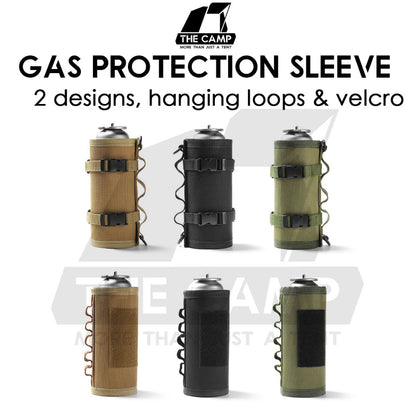 Camping Gas Cover / Sleeve Outdoor Bottle Butane Protective Cover Case Tactical Black Cylinder Holder