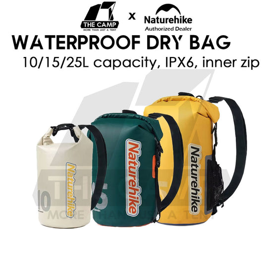 Naturehike Waterproof Dry Bag 10L 15L 25L Dry Wet Separation Backpack Outdoor Snorkeling Swimming Beach CNK2300BS017