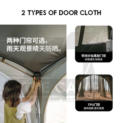 Naturehike Auto Dome Shelter Camping Tarp Inner Tent Extension Flysheet Door Mesh TPU Cloth Groundsheet CNK230WS014