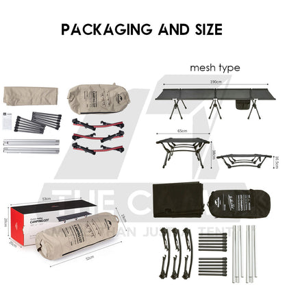Naturehike Adjustable Height Camping Mesh Cot Foldable Sleeping Mat Outdoor Bed Mattress NH19JJ006 NH22JU028